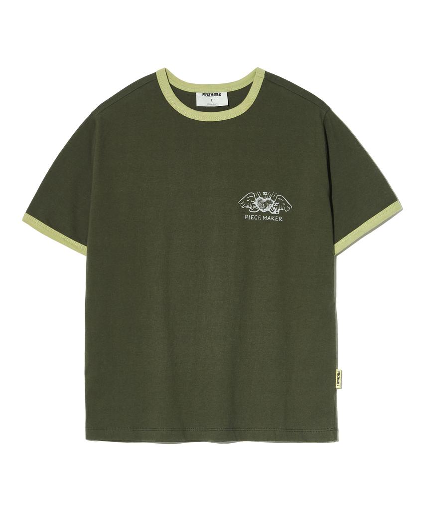 PEACE MAKER Finger Print Ringer Tee (Khaki)