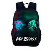 Mr Beast Lightning Cat Rucksack Für Studenten Und Outdoor-Nutzung Nylon Kreatives Muster