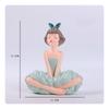 Seated Girl Figurine Resin with Head Ornament Elegant Decorative Statue for Shelf