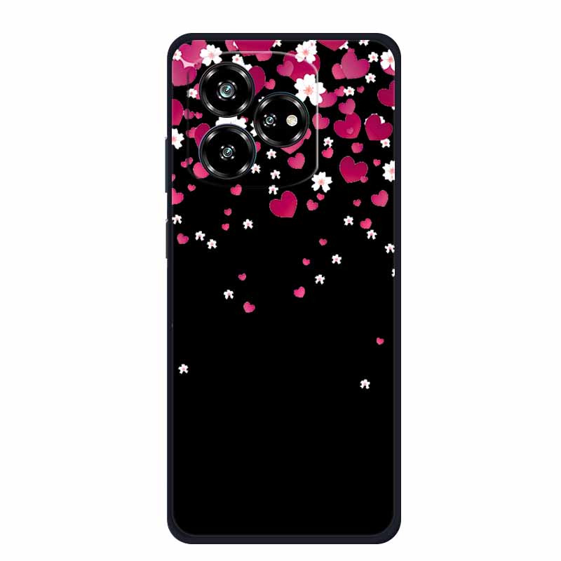 Funda For ZTE Axon 60 Lite Case Cute Cartoon Cat Black Silicone Soft Phone Case For ZTE Blade V60 Axon 60 Back Cover Case 60lite