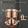 304 Stainless Steel Single-Person Hot Pot with Inflatable Gas Stove for Home, Commercial, and Camping Use