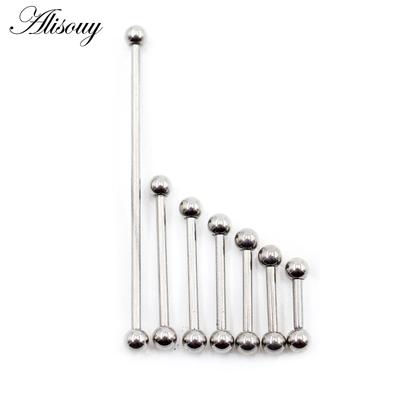 Alisouy 1PC 6mm-38mm G23 Titan Stahl Kugel Frauen Piercing Lange Industrielle Barbell Zunge Nippel Ring bar Tragus Helix Ohr Stud