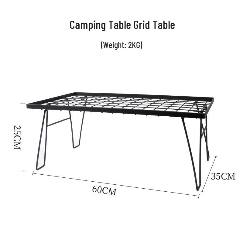 Portable Outdoor Folding Mesh Bamboo Table with Multi-Functional Draining Rack