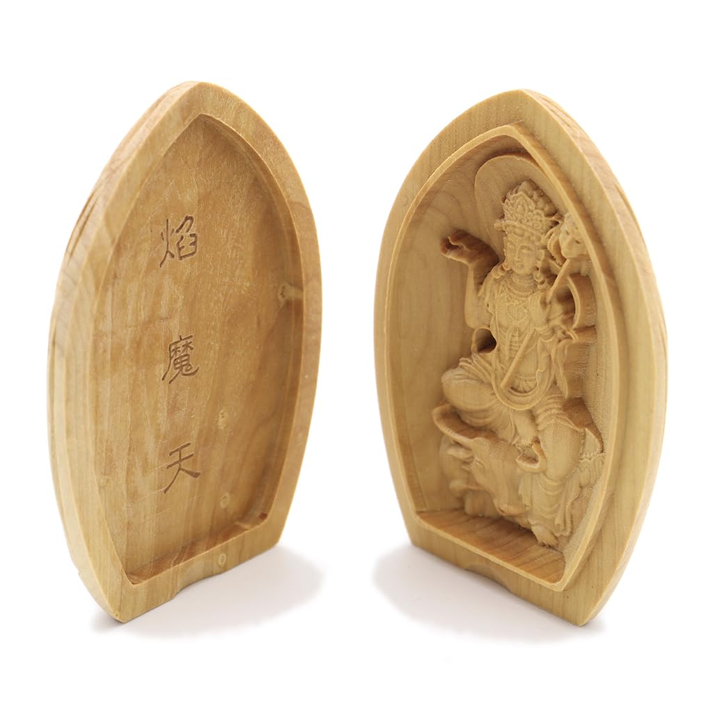 Kurita's Special Buddhist Statue [Guardian Deity] Enma-ten (Lotus-Shaped Incense Holder Buddha [Pocket Buddha]) Guardian Deity (Height 6.2cm, Width