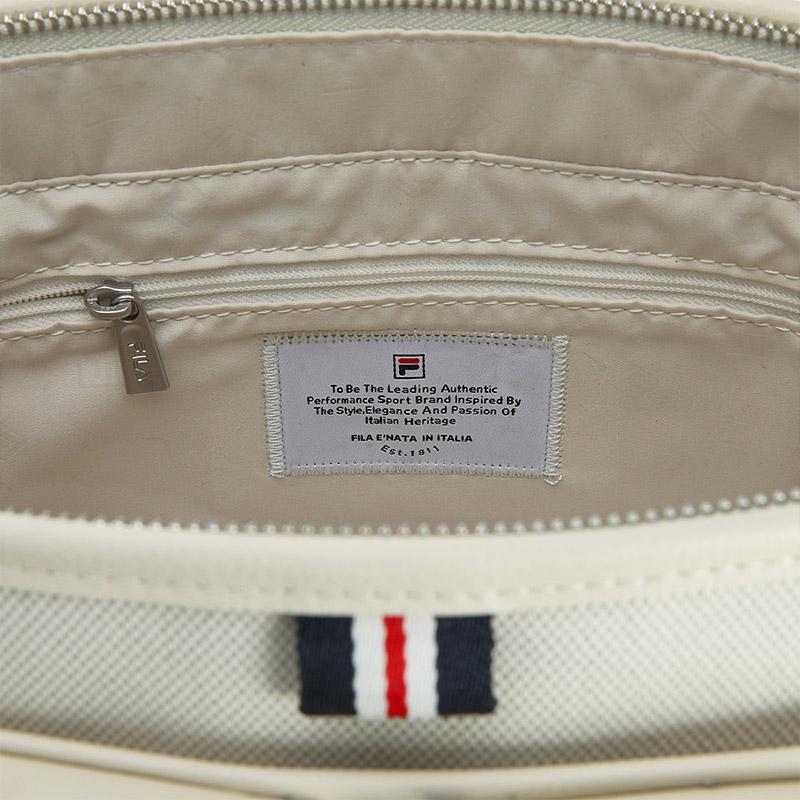 Fila Heritage Fashion Classic Simple Retro Commuter Versatile Texture Fabric PU Crossbody Bag Tote Bag Regular Women Bags Dove-Gray F13W628169FGY