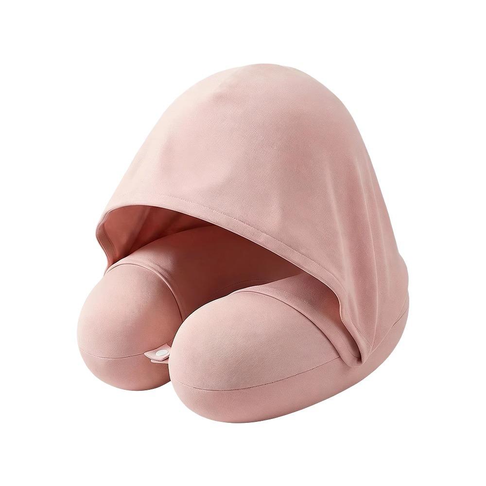 Slow Rebound U-Shaped Neck Pillow Foldable Design Ice Silk Neck Rest Cushion Long Flights