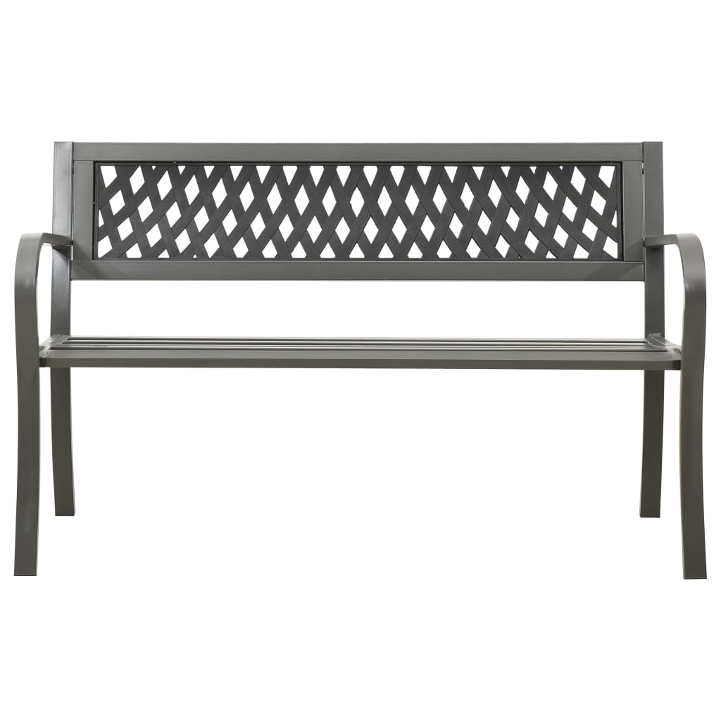 Garden Bench 125 cm Steel Gray