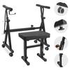 STRICH Z-Shaped Piano Keyboard Stand & Chair Set for Stage, Studio, and Live Performances, Adjustable Height, Compatible with 54/61/73/76/88-Key Digit