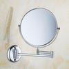 Double-Sided Telescopic Wall-Mounted Magnifying Makeup Mirror, No-Drill Installation
