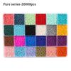 Kit de perles de rocaille colorées 2 mm Petites perles de verre Ensemble de perles lettres acryliques Avec boîte organisatrice Pour la fabrication de bijoux Collier Bracelet DIY