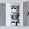 Wall Mounted Corner Cabinet PORTO Grey Sonoma 57 X 57 X 80 Cm