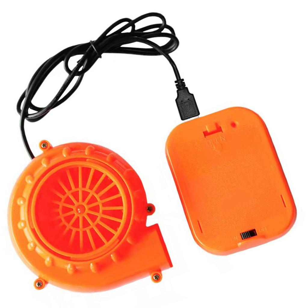 Mini Fan Blower USB Charging Mini Blow Up Blower with Battery Box for Inflatable Game Clothing