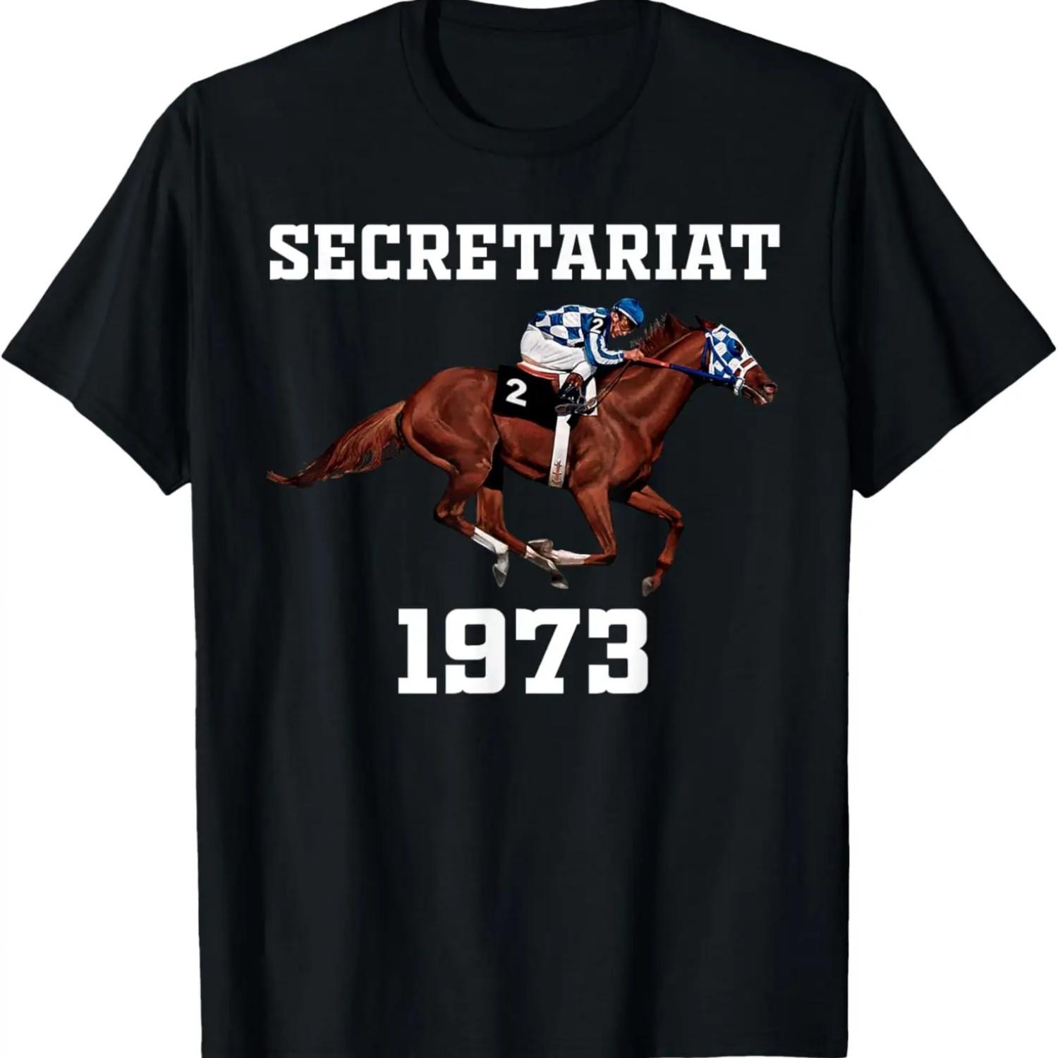 Secretariat 1973 horse racing T-Shirt S чёрный