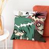 Emo Love Boys Black Pillow Case Silky Short Plush With Invisible Zipper Dustproof Sofa Cushion Cover For Home Decor