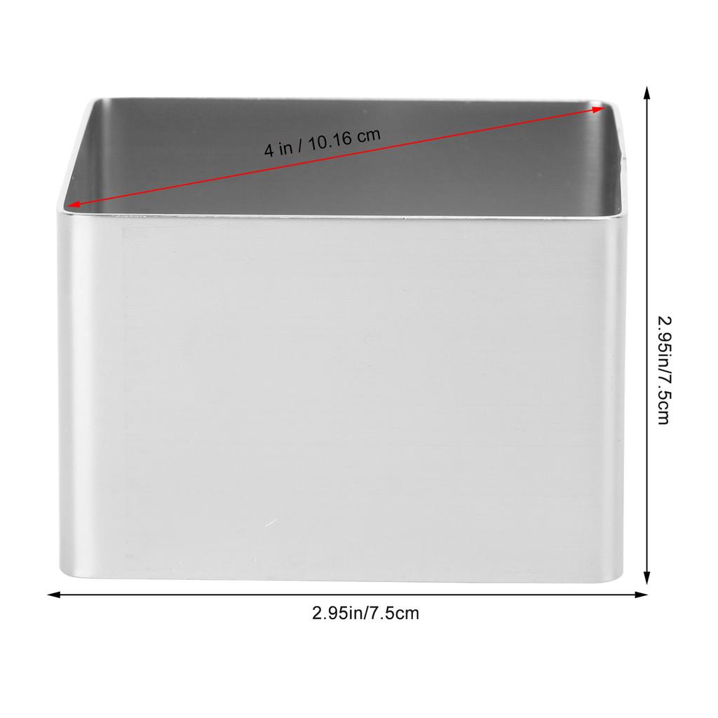 9 Inch Square Premium Stainless Steel Cake Ring for Mousse Pastry Baking DIY Dessert Making Cookie Dough Fondant Cheese Cutting
