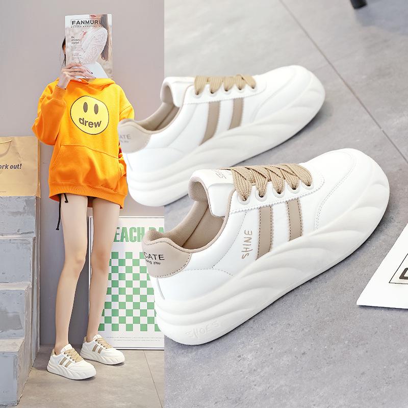 Весна 2025 Новые повседневные белые туфли Dad Shoes для женщин - Forrest Gump Style A03 40 хаки 2073₽