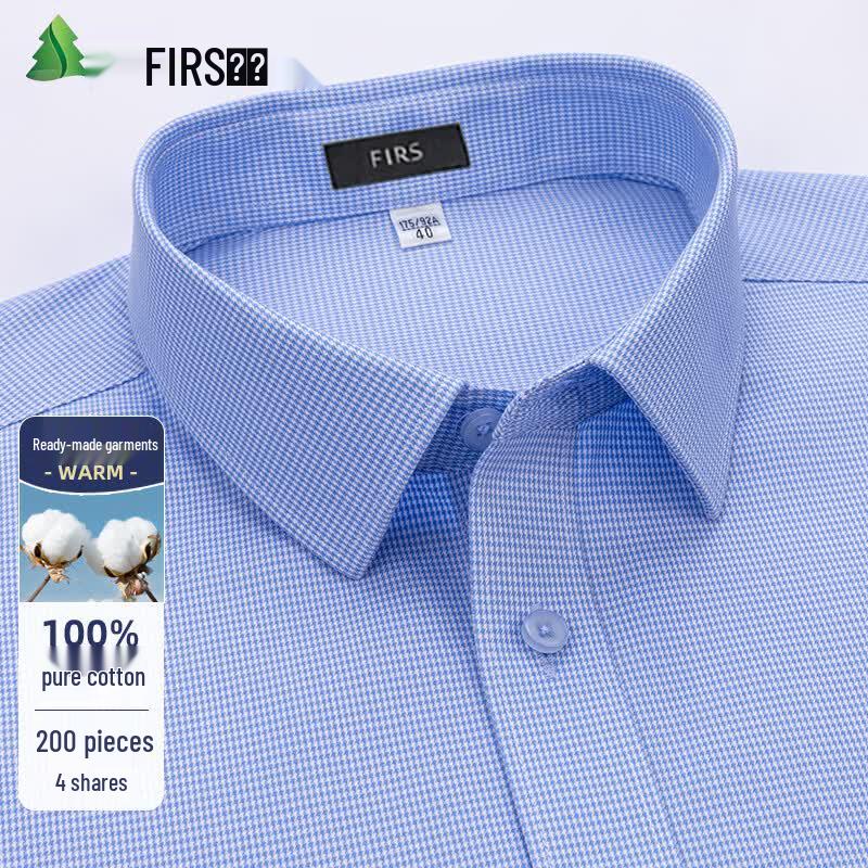 FIRS Men's 200-Count 4-Ply DP Wrinkle-Free Long Sleeve Shirt