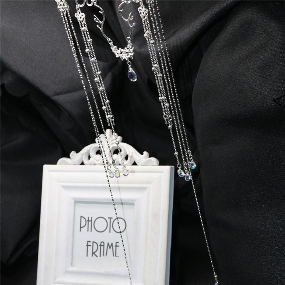 Hollow Chinese Style Waterdrop Girls Rhinestones Bead Hair Clips Crystal Barrette Tassel Hairpin