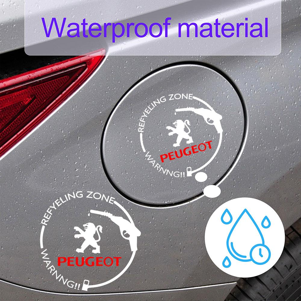 2026 Horká nálepka na auto 1ks Styl auta PVC Vinyl Karoserie Víčko nádrže Odznak Dekorativní nálepka Pro Peugeot 207 3008 206 208 308 307