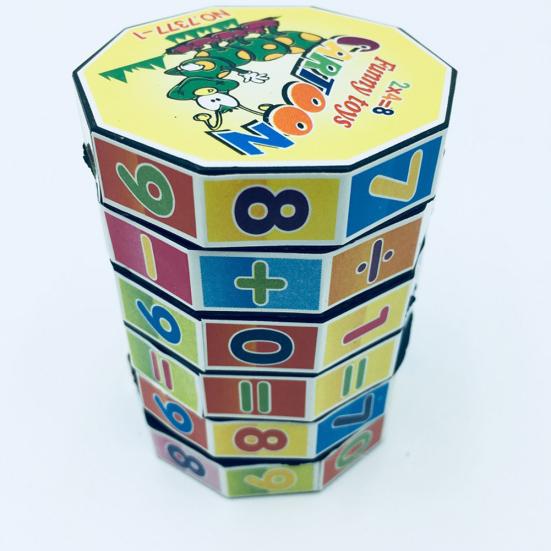 Magischer Bunter Würfel Zylinder Puzzle Mathe Lernen Frühe Pädagogik Kinder Spielzeug