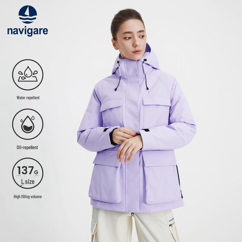 Navigare Women's 3-Proof Hooded Down Jacket