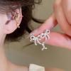 Simple Ribbon Bow Ear Clips for Women Girls Fashion Geometric C-Shaped No Piercing Earrings Y2K Aesthetics Jewelry Gifts