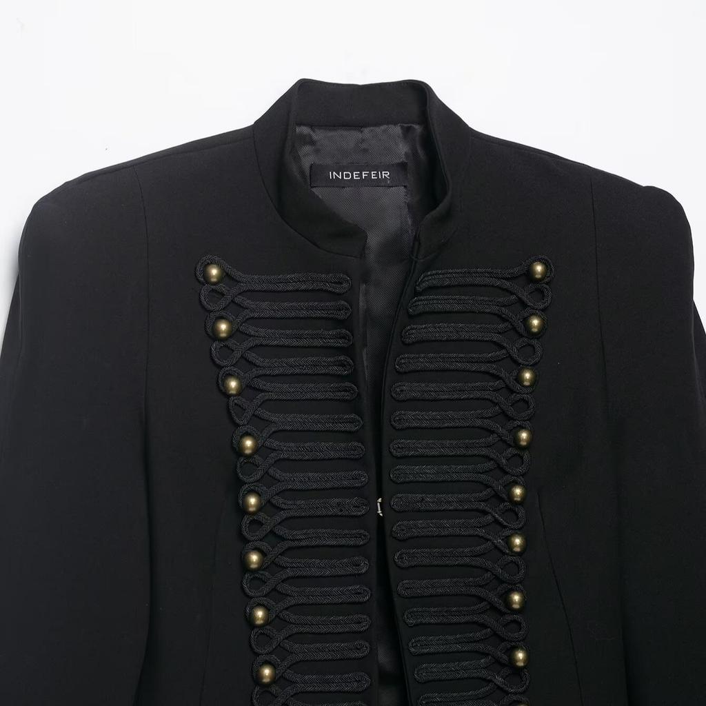 2026 spring new product European and American cross-border women's clothing street fashion with shoulder pads slim blazer w085 385554