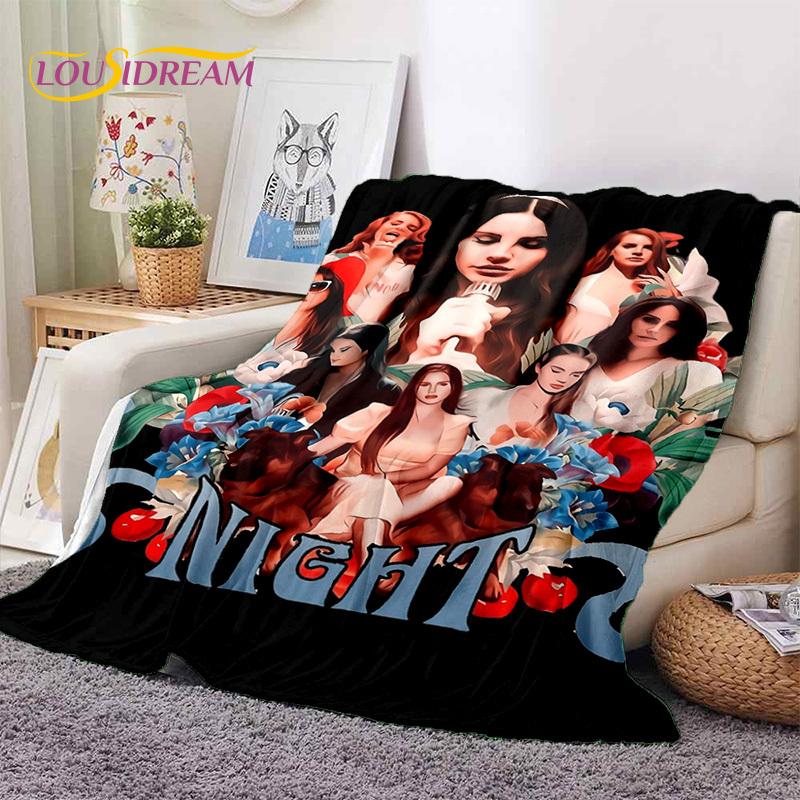 Coperta morbida in flanella, coperta da lancio, coperta confortevole per picnic, letti, divano, casa, camera da letto, del cantante Lana Del Rey, Lizzy Grant