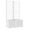 VidaXL Jardinière avec treillis Blanc 80x40x136 cm PP 153282
