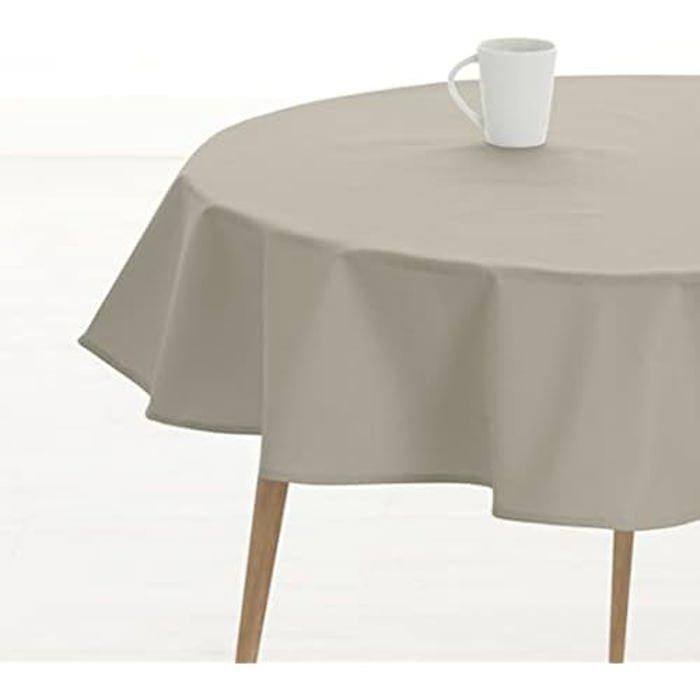 Nappe ronde - belum - diamètre 100 cm - 100% coton résiné - imperméable - anti-taches