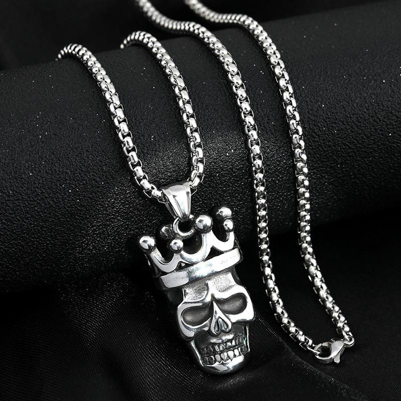 Skull Elegant Vintage Pendant Necklace Made Of Titanium Steel For Memorable Ideas Gift