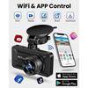 4K WiFi Dash Cam for Cars, Dual Channel Front & Rear Camera, Night Vision Capability, Parking Mode, 32GB SD Storage
