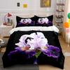 Floral Art Three-Piece Set Decoration Soft Comfortable Duvet Cover Bedding Set Included 1*Duvet Cover & 2*Pillowcases, Gift