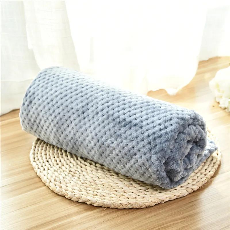

Soft Pet Blanket Plush Dog Sleeping Blanket Solid Color Washable Sofa Pad Portable Warm Cat Bed Blanket Home Carpet For Winter S 60X40CM