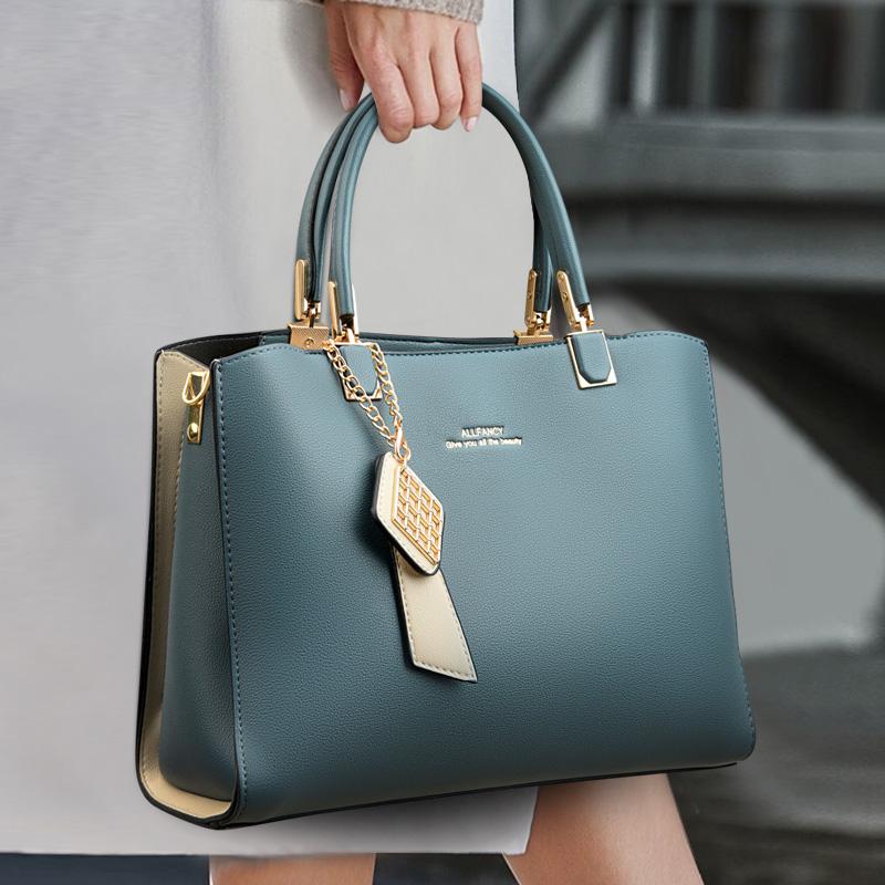 Luxury Soft Leather Tote Bag for Women Large Square Shoulder Bags