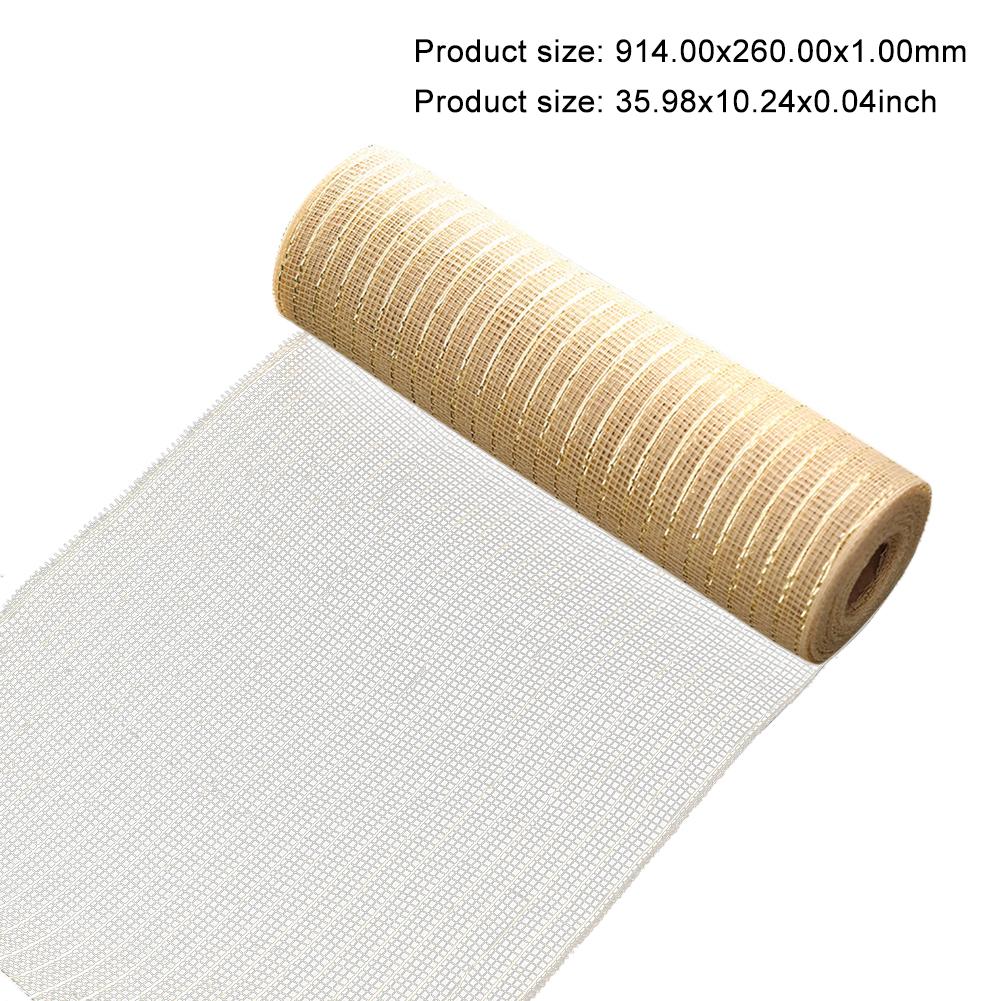 26CM 10 Yards Weihnachts-Netzrollen Dekorative Weihnachtsbaum-Schleife Glänzend Multifunktional für Feiertags-Party-Dekorationszubehör