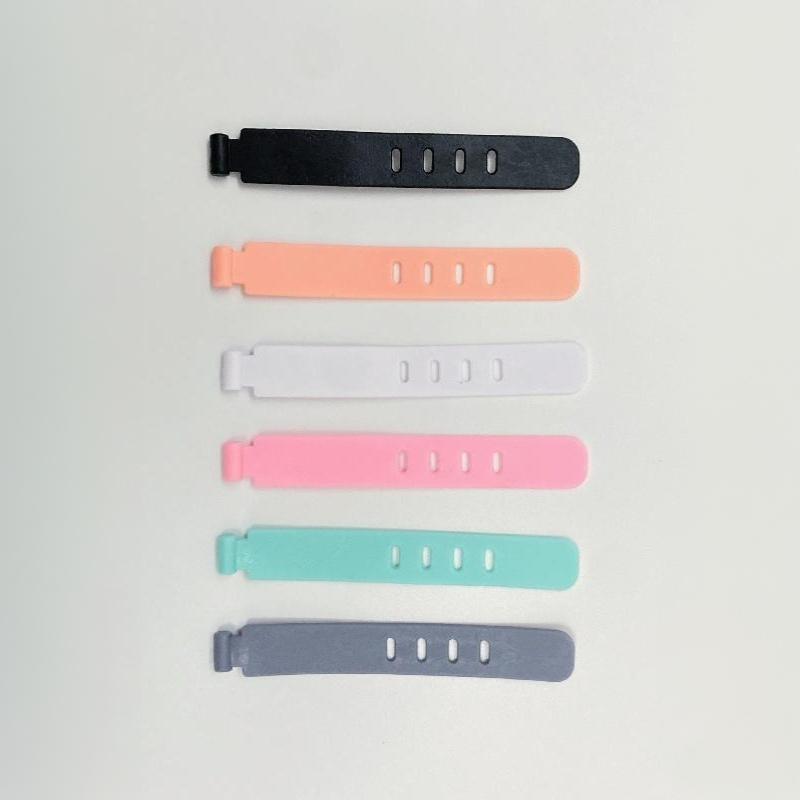 TPR Cable Organizer Straps 10 Pcs Reusable Adjustable Multi-Color Cord Ties for Headphones Chargers Small Electronics Home Use