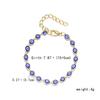 New Lucky Evil Eye Blue Eye Bracelet For Men Women Korean Fashion Adjustable Gold Color Metal Chain Charm Bracelet Jewelry Gift
