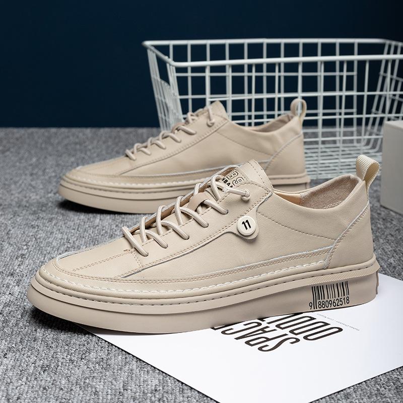 2025 direct supply spring and autumn new casual fashion trend versatile white shoes British board shoes men