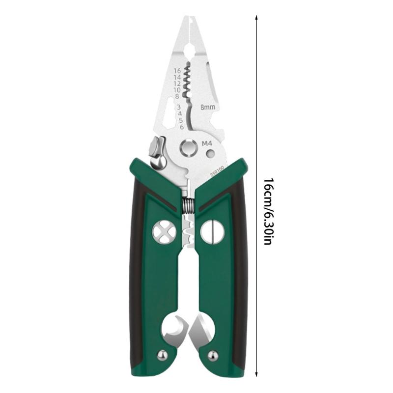 Electrician Wire Crimper Peeler Pliers Cable Stripping Multifunctional Press Plier Terminals Crimping Cutting Tool