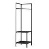 Anti-toppling Floor Standing Shelf Hanging Rod Clothes Organization Rack Shoes Shelf  Bedroom