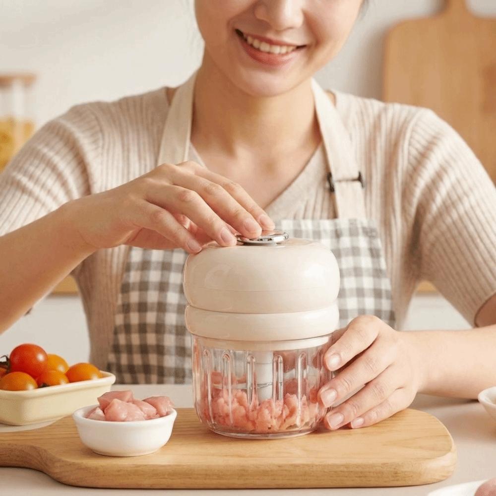 Detachable Electric Garlic Chopper Wireless Baby Food Maker Vegetable Grinder  Kitchen