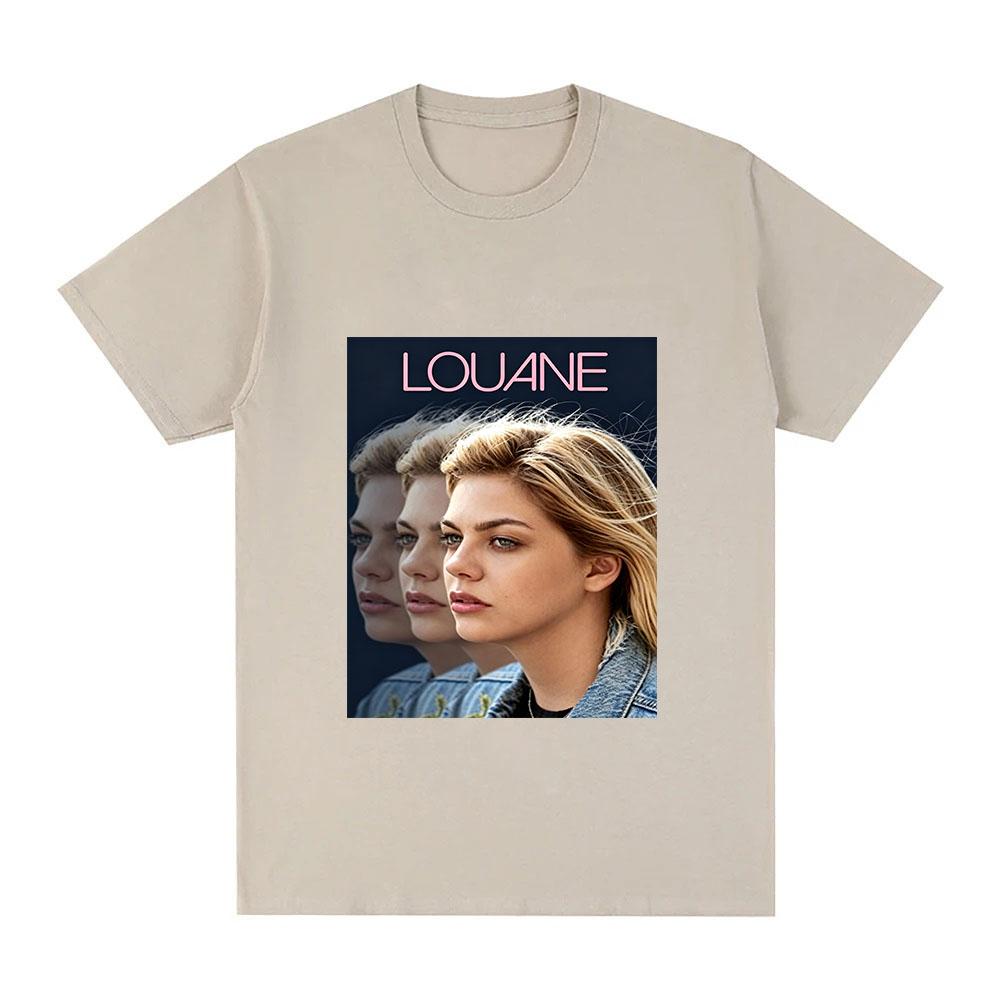Louane Maglietta 100% Cotone Classica con Stampa Grafica Uomo e Donna Casual Morbida Streetwear Moda Girocollo Top per Adulti Estate