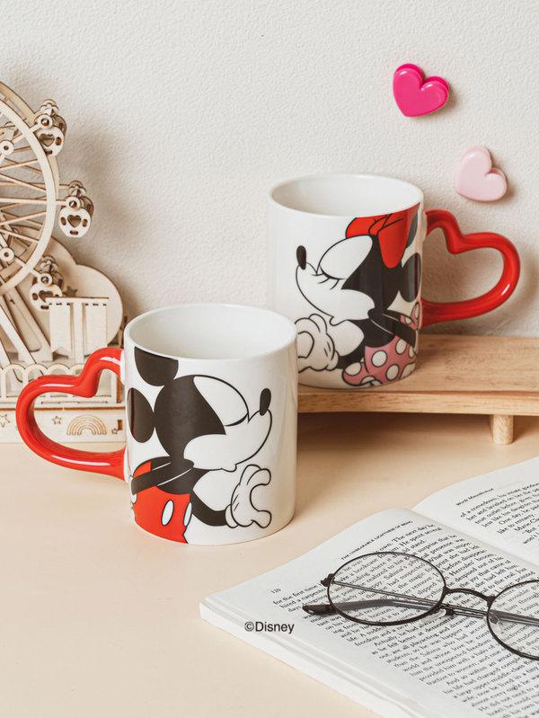 Disney Mickey & Minnie Ceramic Mug Set - 330 ml (Set of 2)