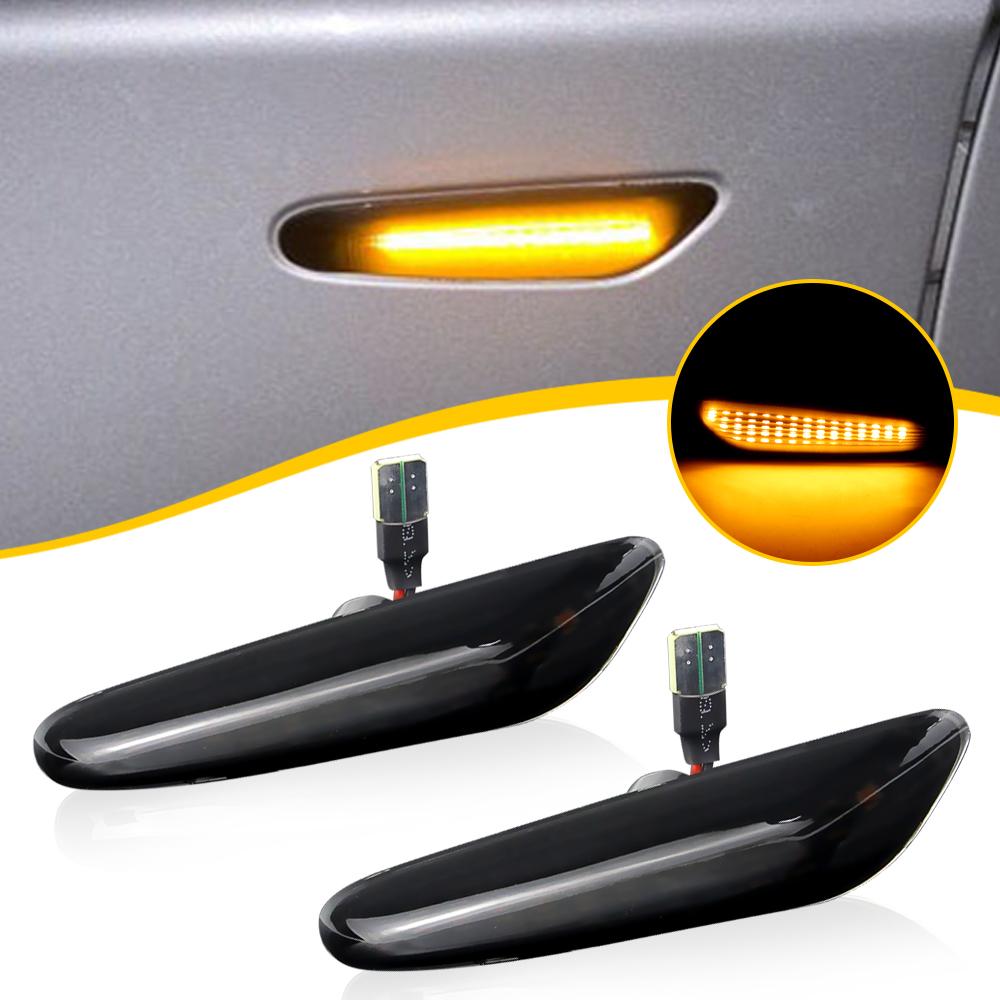 2PCS OEM# 63137253326 For BMW E82 E81 E88 E46 E90 E91 E92 E93 E60 E61 X3 E83 X1 E84 E87 Dynamic LED Side Turn Marker Lights Lamp