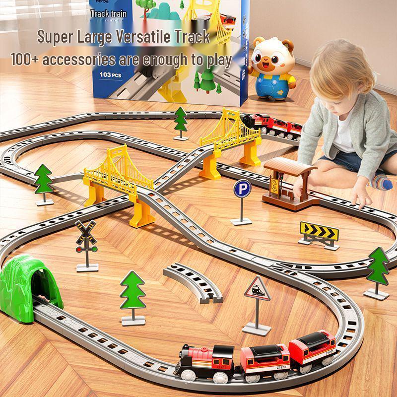 Free Shipping Assembled Fuxing Hao High-Speed Electric Train Set for Toddlers
