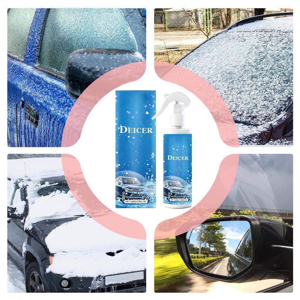 Deicer Spray 100ml Quick Long-Lasting Auto Accessories Car Windshield Defroster For Winter Truck SUV Roof Cleaning Frost Home