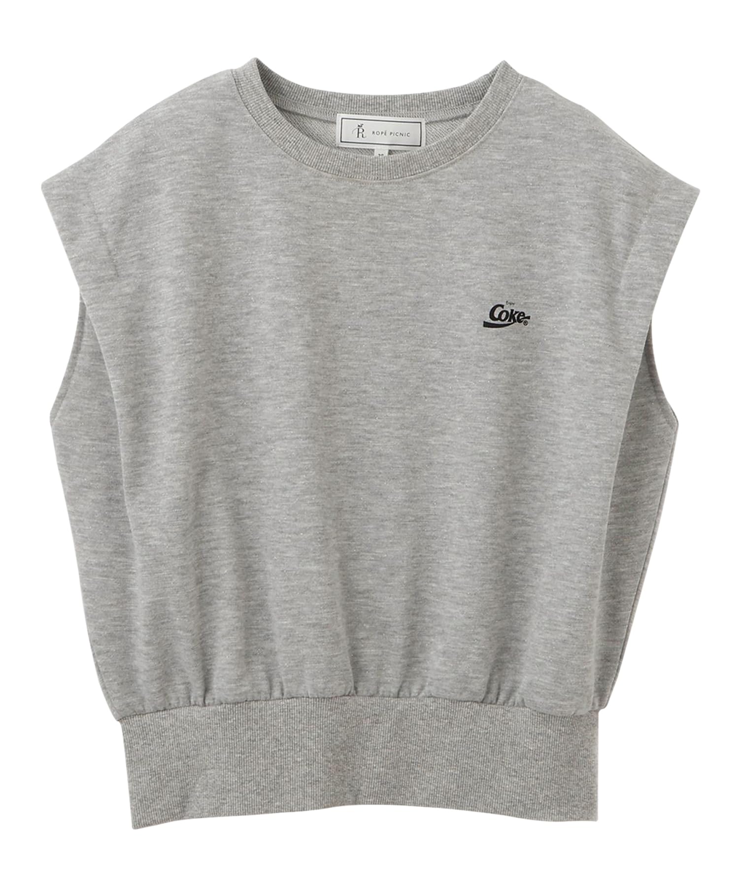 

ROPE PICNIC Mini Fleece French Sleeve PO with Sweat Stain Compatible with SET Light Gray Size M Women s Glitter, Prevention, Coca-Cola UP, (08),