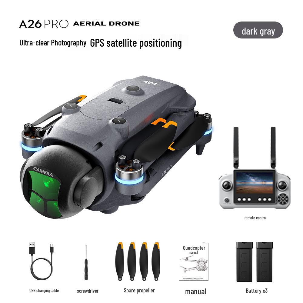 A26 PRO Brushless GPS Drone: Professional HD Aerial Photography Quadcopter with Obstacle Avoidance.
