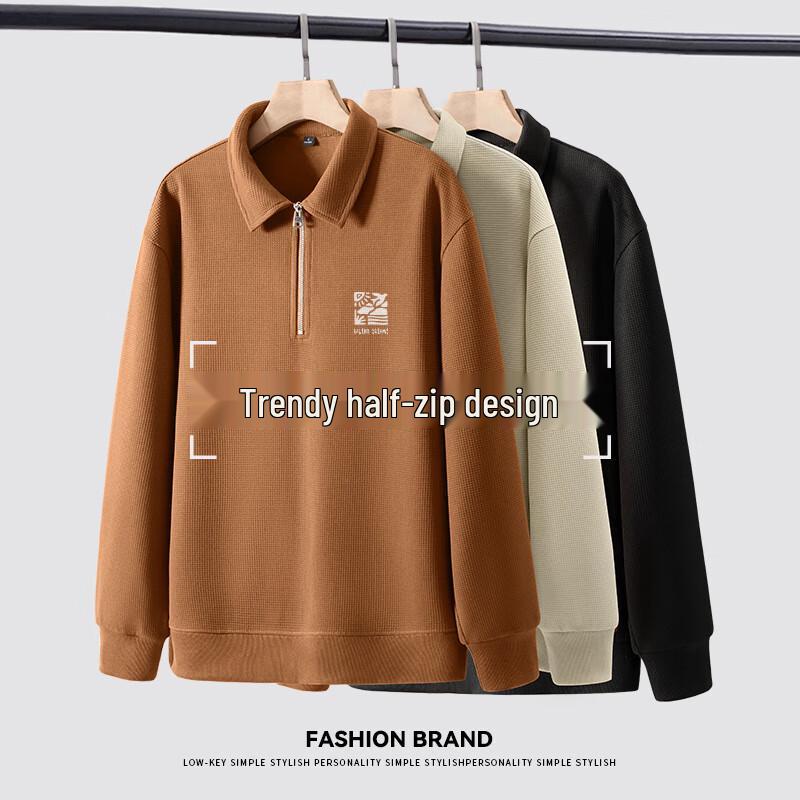 Baleno Men's Waffle Knit Half-Zip Sweatshirt